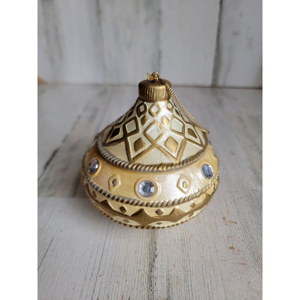 Ceramic ornament shaped candle bedazzled Xmas figure decor‎